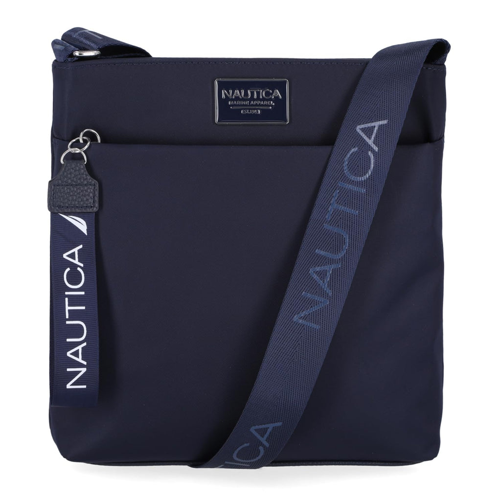 Nautica Diver Nylon Small Women's Crossbody Bag Purse with Adjustable Shoulder Strap, Indigo 2