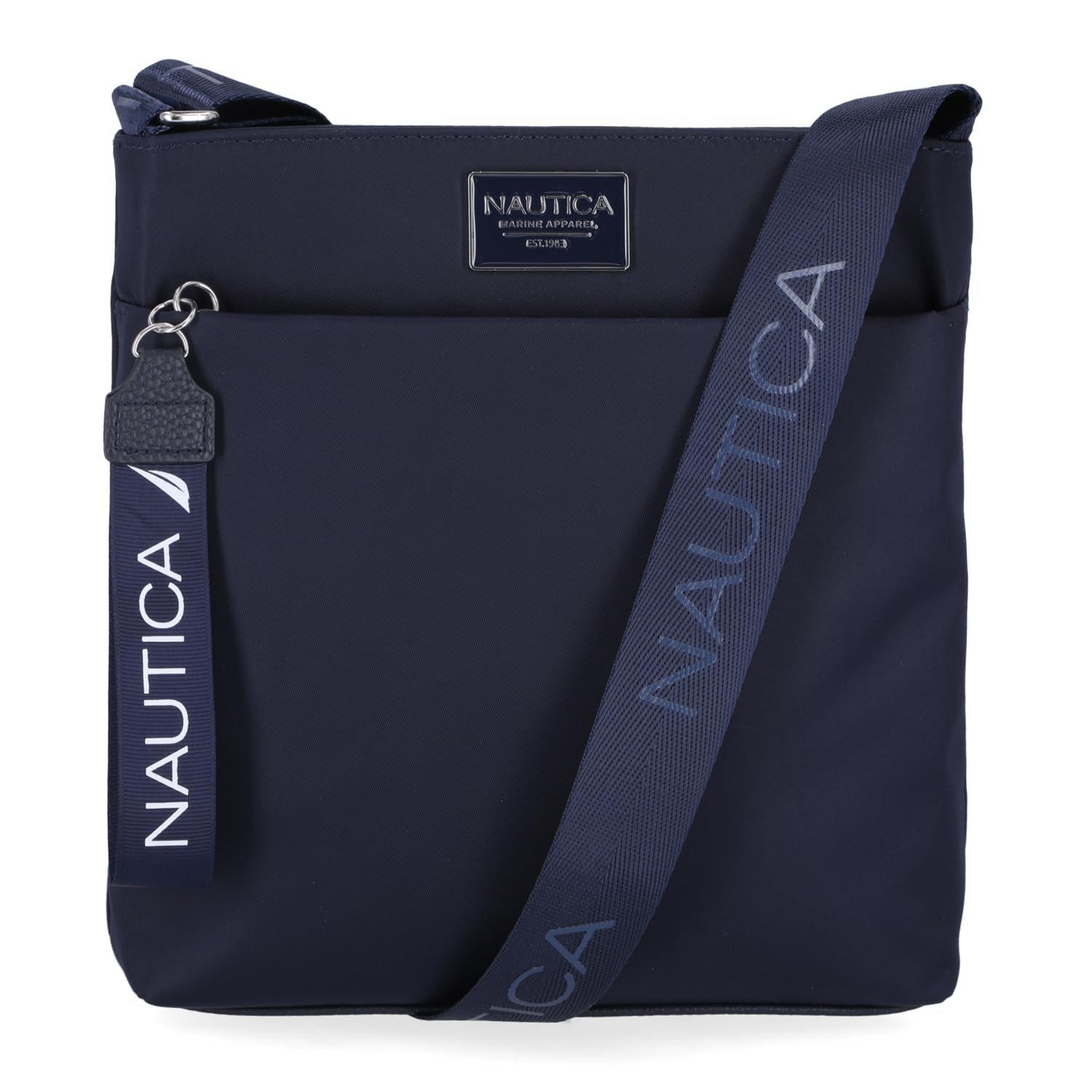 Nautica Diver Nylon Small Women's Crossbody Bag Purse with Adjustable Shoulder Strap, Indigo 2