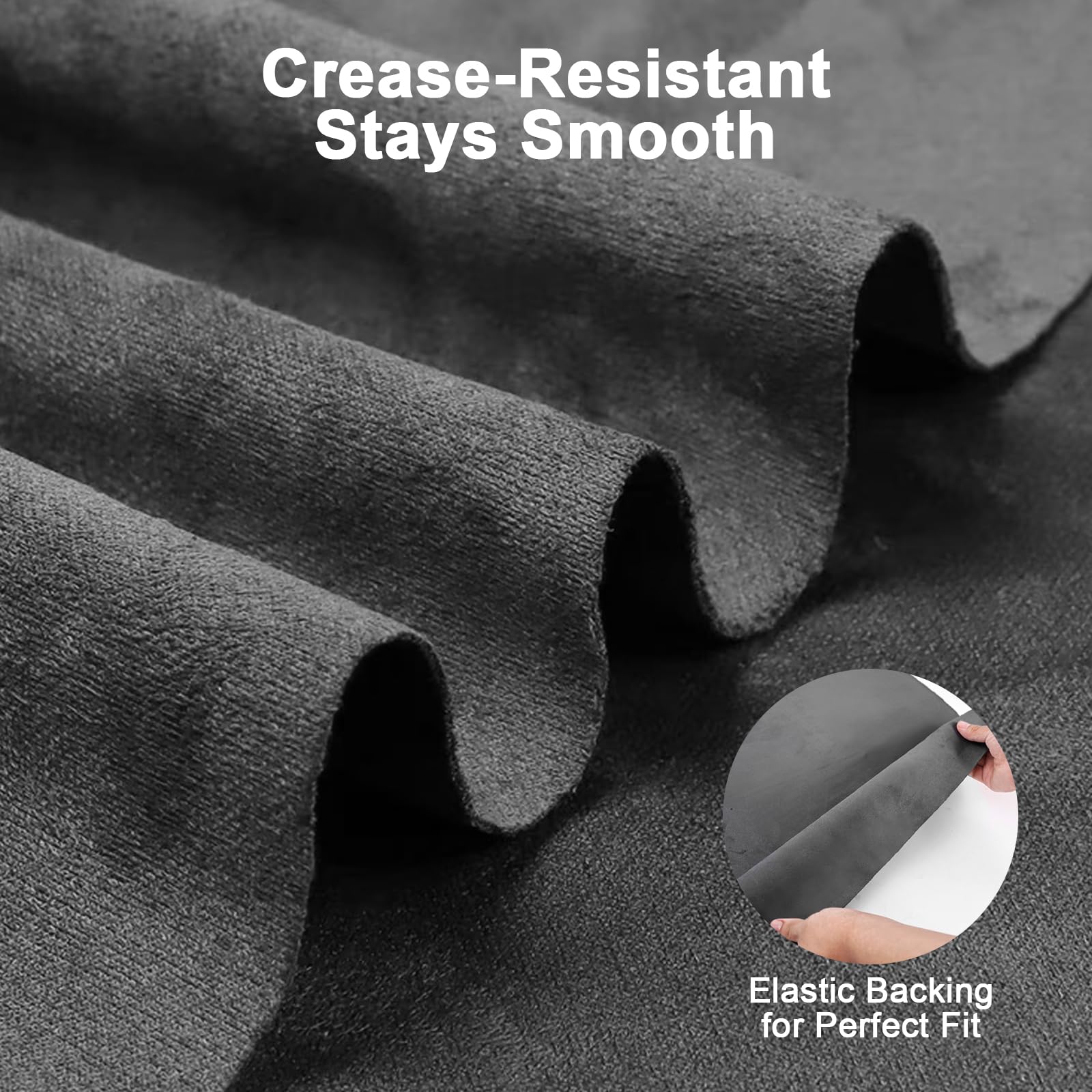 RadiantDecor Premium Black Suede Fabric Wrap - 17x70 inch Suede Wrap for Car Interior - Self-Adhesive Microfiber and Synthetic Leather, Stretchable Interior Film for Car and Home Decor