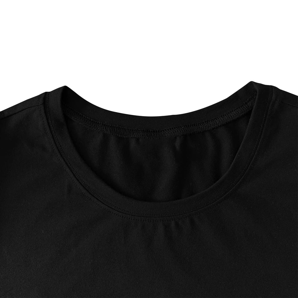 YITAN Women Graphic Cute Tee Funny T Shirts Black Large