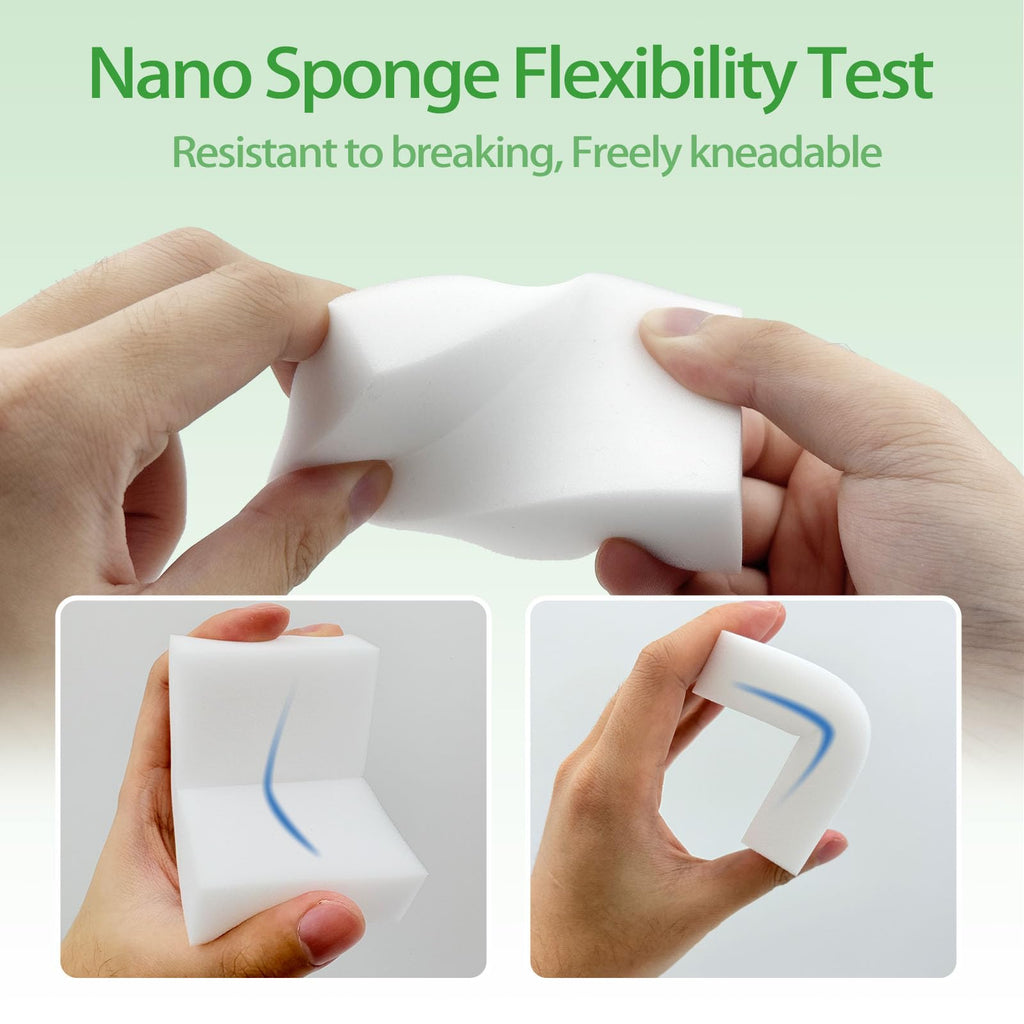 YDN Clean Magic Sponge Erasers, Water-Activated Cleaning Sponge, Multi-Purpose Melamine Foam Cleaner for Kitchen, Bathroom, Walls, Shoes & Car Interior – Durable, Non-Scratch & Reusable (100)