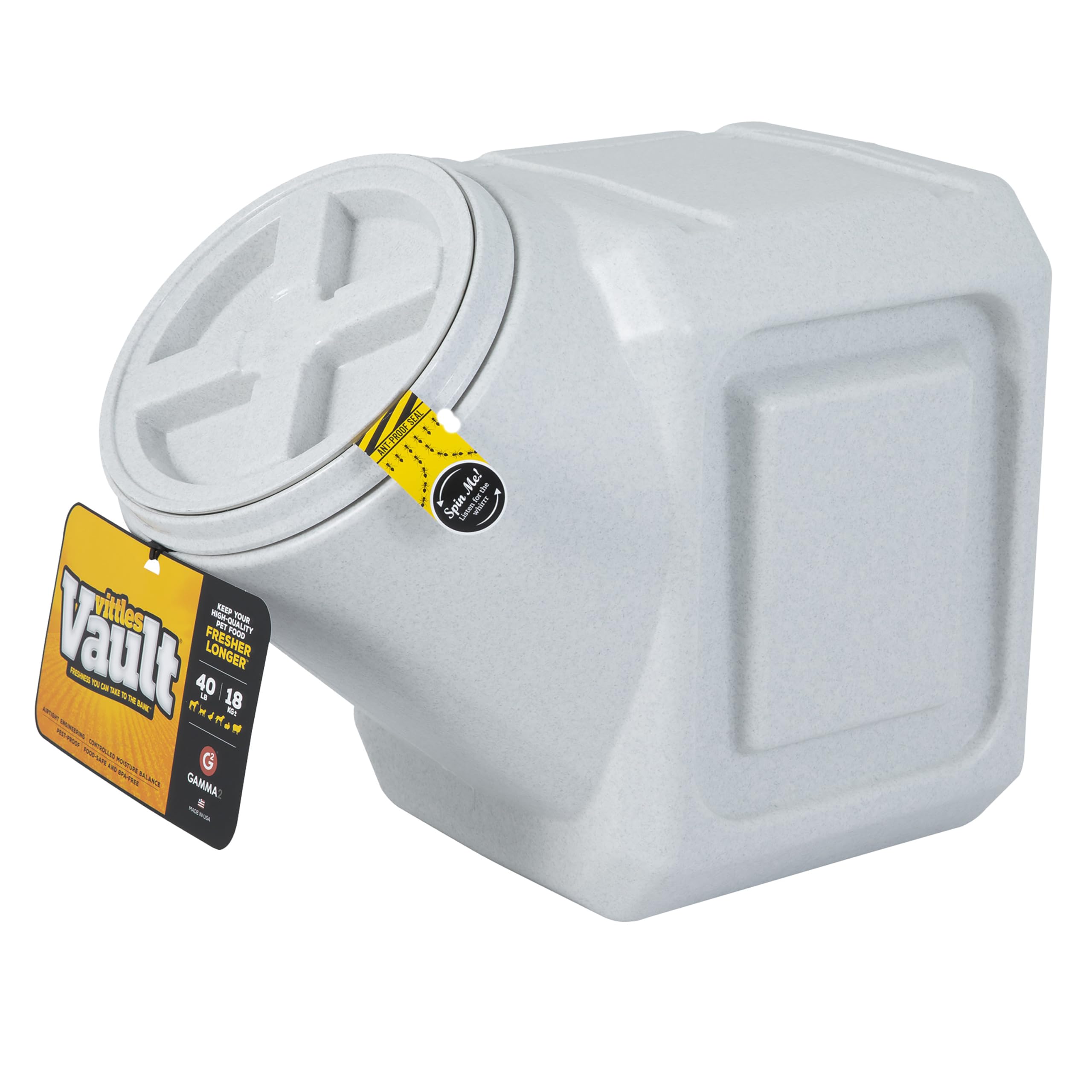 Gamma2 Vittles Vault Outback Airtight Pet Food Container, 40 Pounds