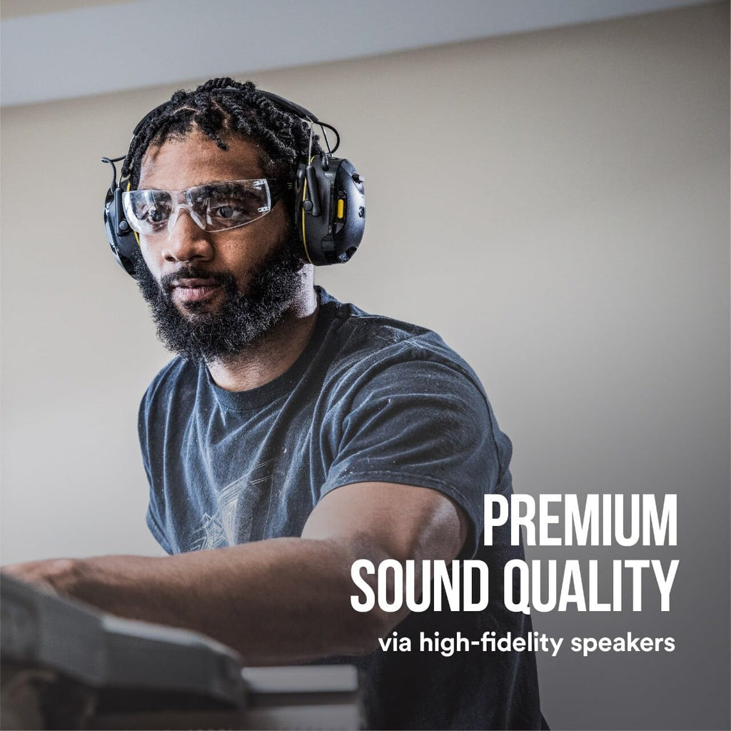 3M WorkTunes Connect Wireless Hearing Protector with Bluetooth Technology, Bluetooth Hearing Protection with a 26 dB Noise Reduction Rating