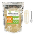 VGTPC Size 000 Empty Vegetarian Capsules, (1000 Count) Vegan Clear Fillable Veggie Pill Capsules for DIY Supplement Filling