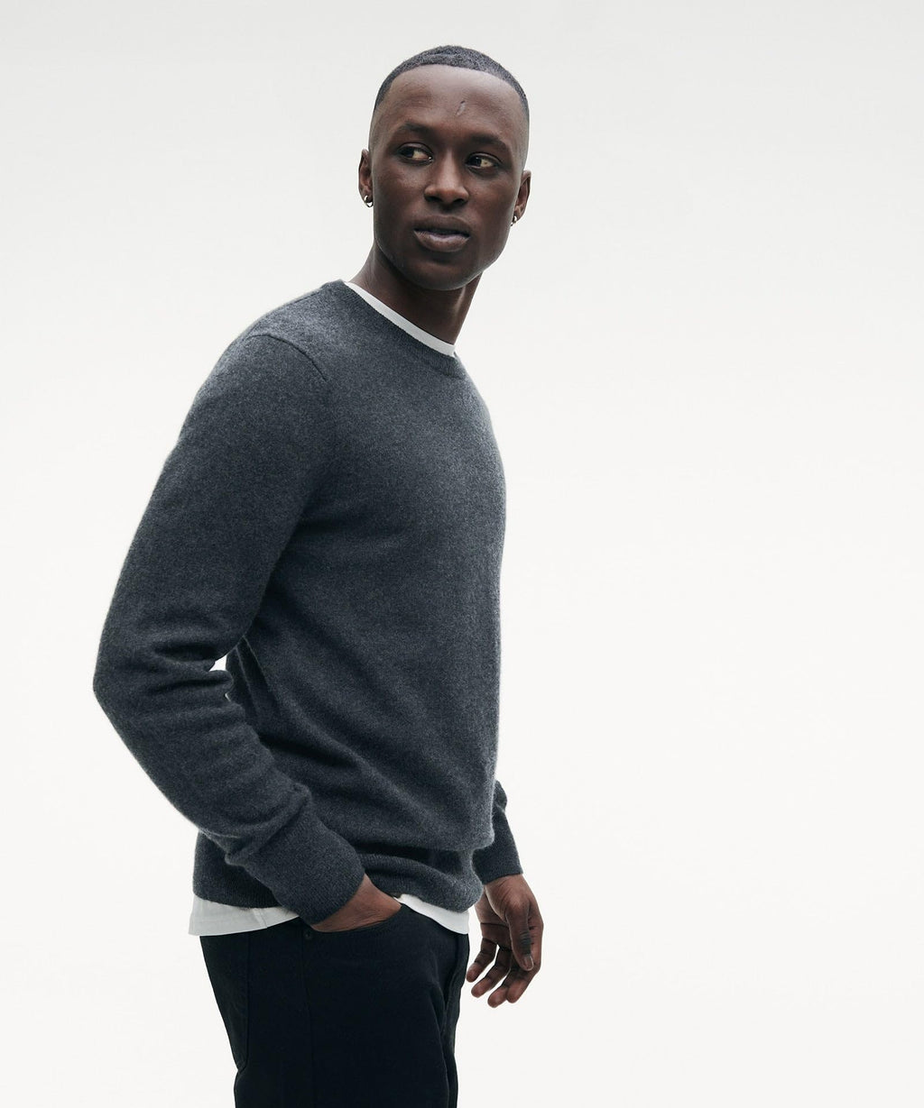 NAADAM The Original Cashmere Crewneck Sweater,Smoke,XL