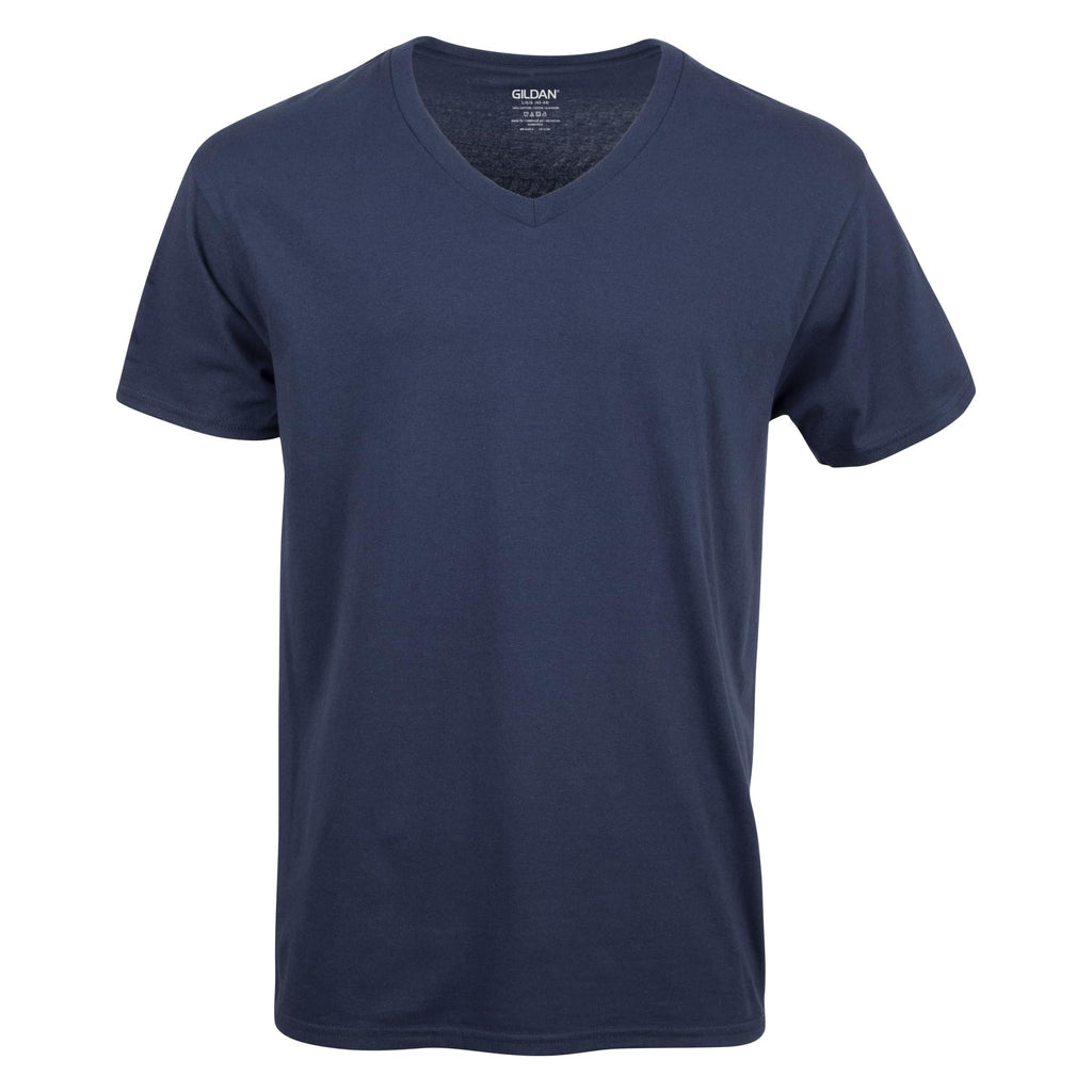 Gildan Men's V-neck T-shirts, Multipack Underwear, Navy/Heather Navy/Indigo Blue (5-pack), XX-Large US