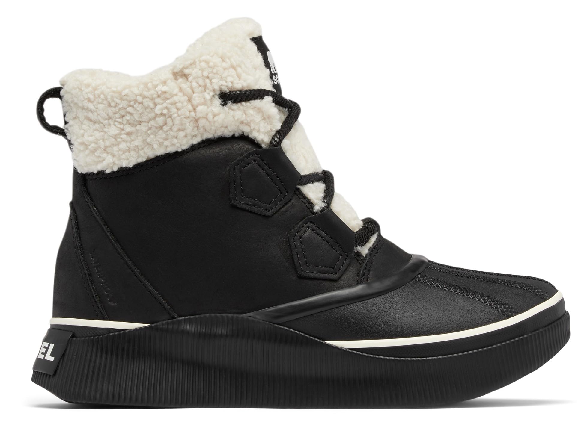 SOREL Women's Out N About lV Chillz Waterproof Boot - Black, Chalk - 8