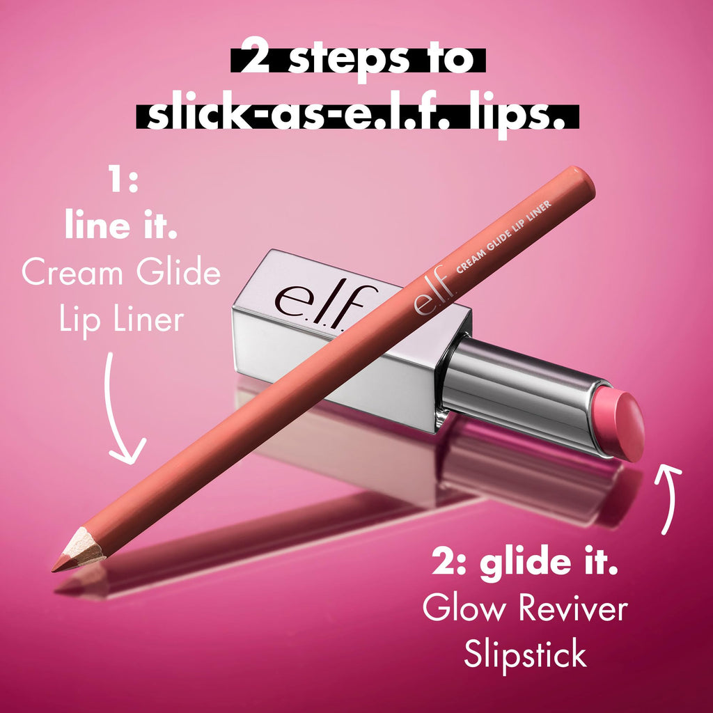e.l.f. Glow Reviver Slipstick, Tinted Lip Oil Stick, Non-Sticky & Hydrating For A Soft-Shine Finish, Vegan & Cruelty-Free, Mauve Mentality