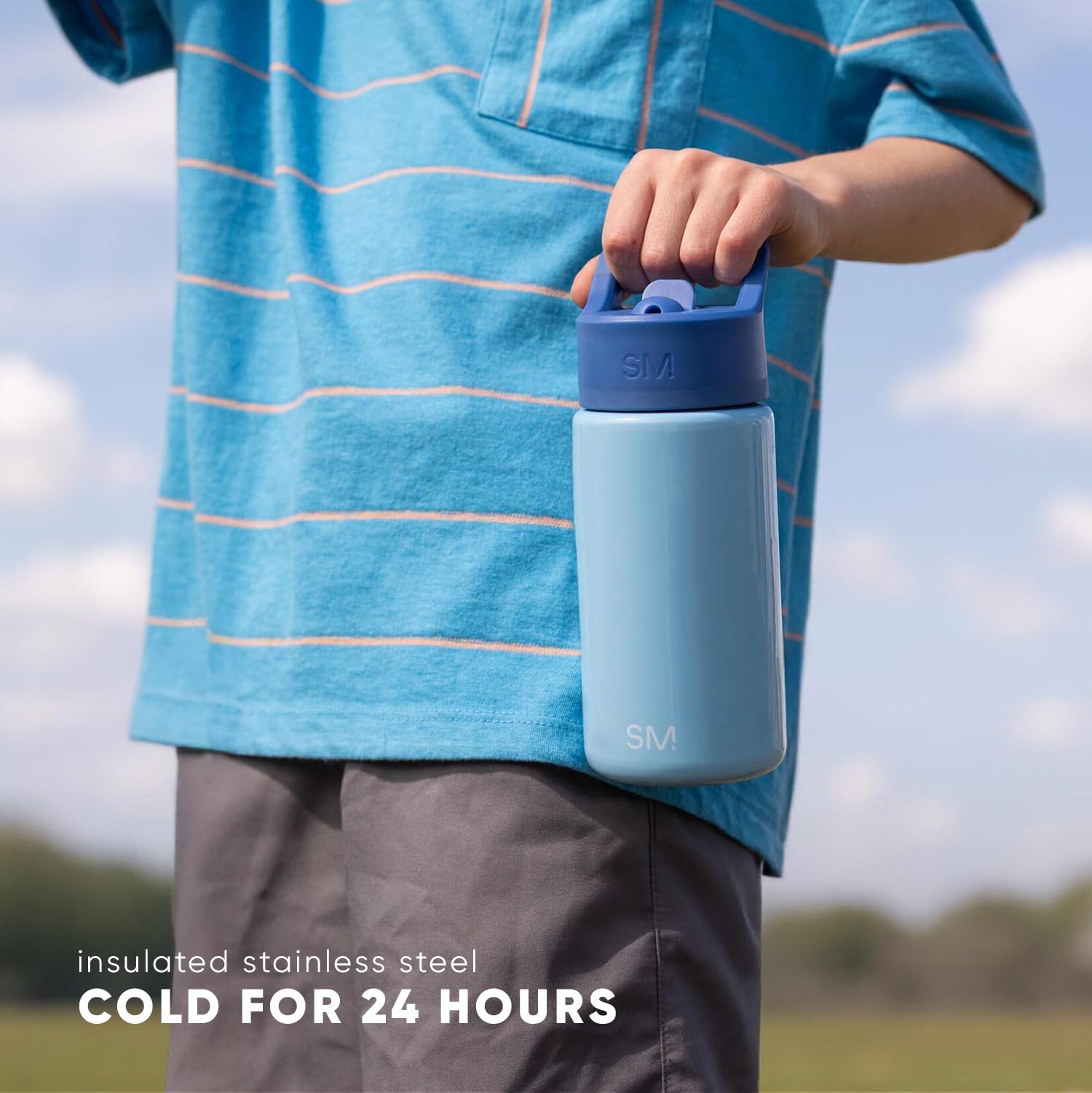 Simple Modern Kids Summit Water Bottle with Straw Lid | Disney Toy Story 14oz Stainless Steel Cup Insulated Tumbler for Boys, Girls, School | Buzz and Woody Adventures