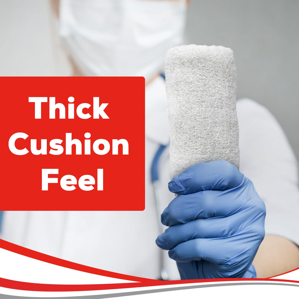Kerlix Gauze Bandage Rolls - 4 1/2 in x 4.1 Yds, 6 Ply - 6 Single Sterile Pocuhes- Extra Absorbency - Latex Free, Hospital Grade Cotton Fluff Bandage Wrap Krinkle Style - for Wound Care & First Aid