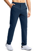 Pudolla Men's Golf Pants Stretch Work Pants for Men Dress Comfy Pants 30 Lightweight Quick Dry Casual Trousers(Navy 30Wx30L)