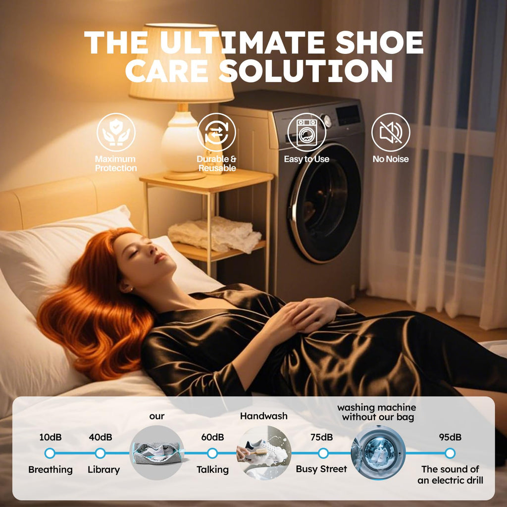 Shoe Washing Machine Bag: Shoe Washing Bag Keeps Clean - Reusable Laundry Shoe Bag for Sneaker Tennis Shoes Unstain Cleaner Kit(Grey 2 Pcs)