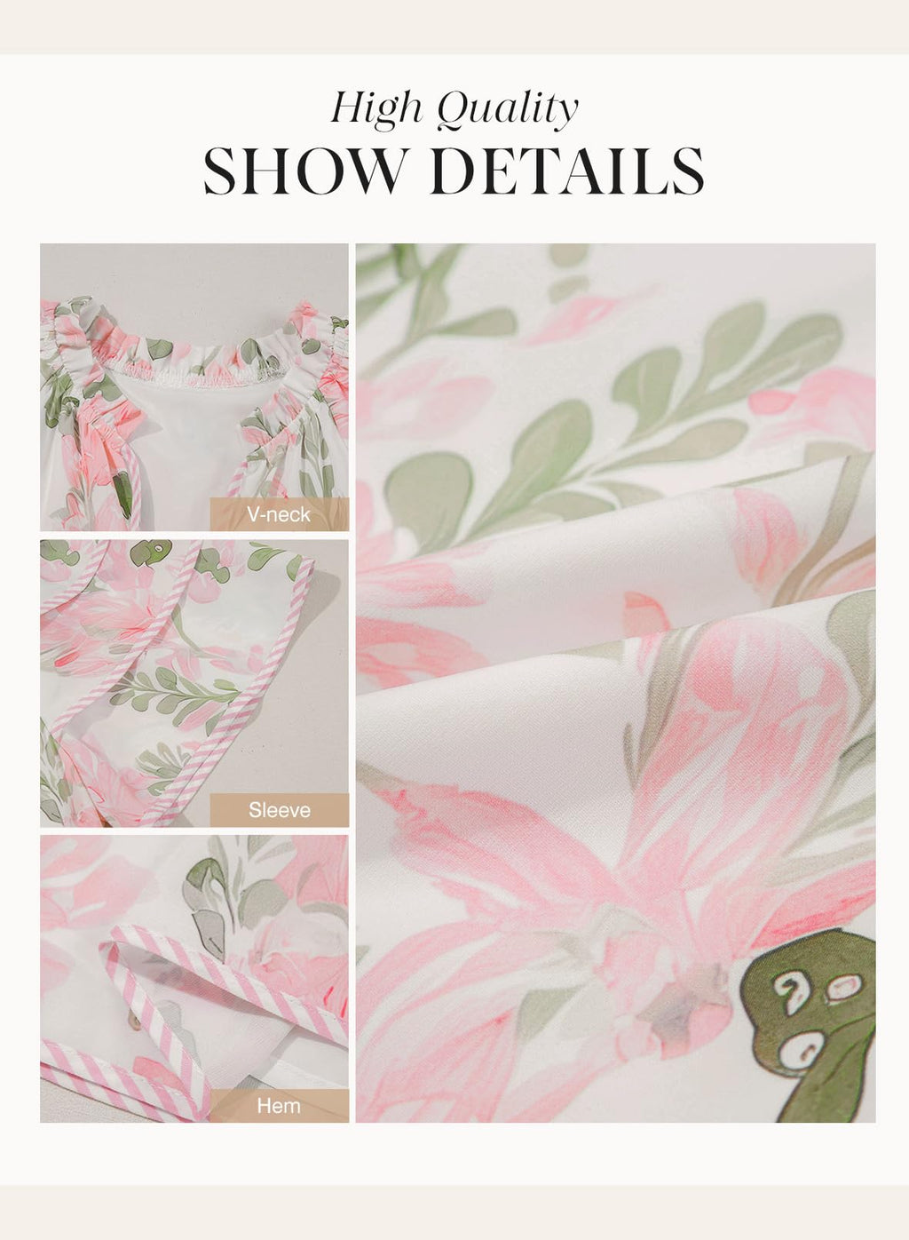 Dokotoo Summer Dresses for Women 2026 Boho Floral Print Ruffle Short Sleeve V Neck Drawstring Tie Casual Elegant Bohemian Cute Flowy Babydoll Sun Dress Party Wedding Guest Sundresses Pink Small