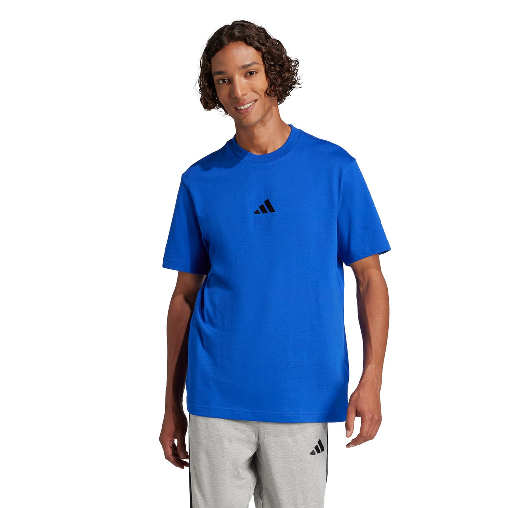Adidas Men's Essentials Small Logo Sportswear T-Shirt, Team Royal Blue/Black, X-Large