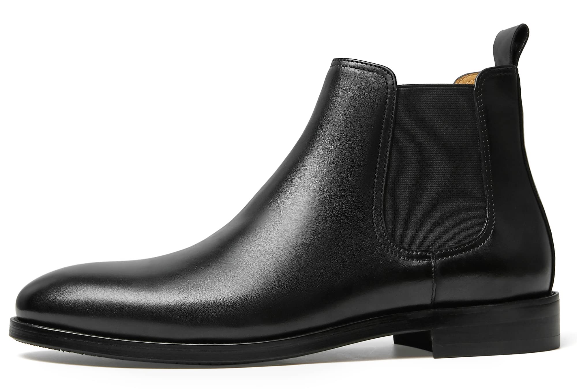 Journey West Mens Chelsea Boots Lace-up Chukka Ankle Boot Leather Dress Boots for Men Black US 8