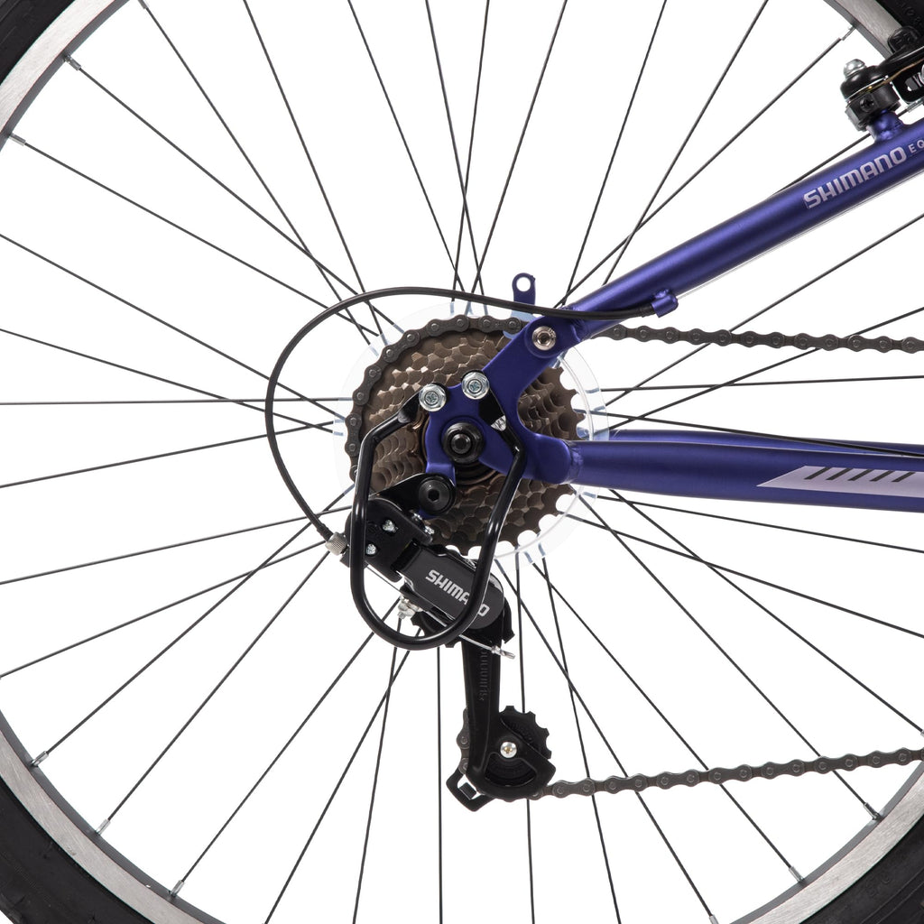 Huffy Stone Mountain Womens 26 Inch Mountain Bike, Midnight Purple Frame, 21-Speed Shimano Twist Shifting, Dual Suspension, Comfort Saddle | 20"/24"/26" Sizes, 6-21 Speeds, Dual Suspension Available |
