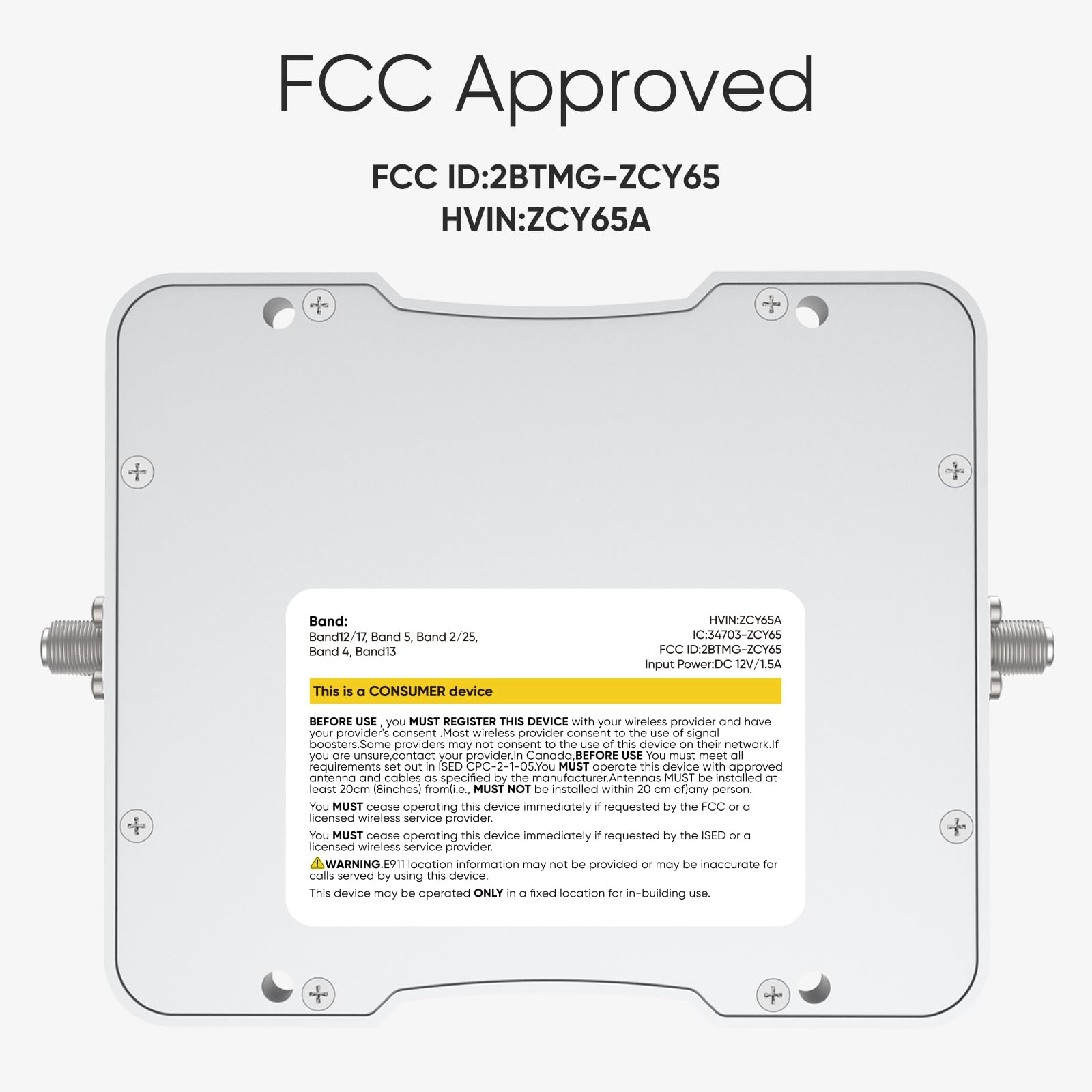 Cell Phone Booster with Smart LCD Display, 5G Compatible for All U.S. Carriers, Signal Booster up to 5,000 sq ft, FCC Approved