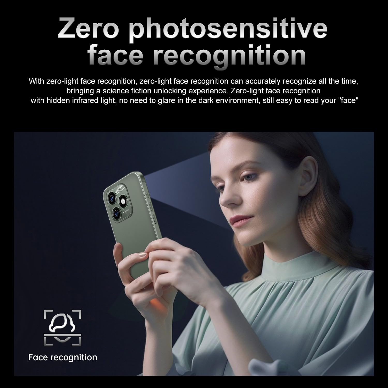 SZV 15 Ultra 16+1TB Unlocked Cell Phone,Smartphone 6.85" HD Screen Unlocked Phones,Battery 7000mAh Android 14,5G/Face ID/Fingerprint Unlock/Dual SIM/GPS (Green, 16+1TB)