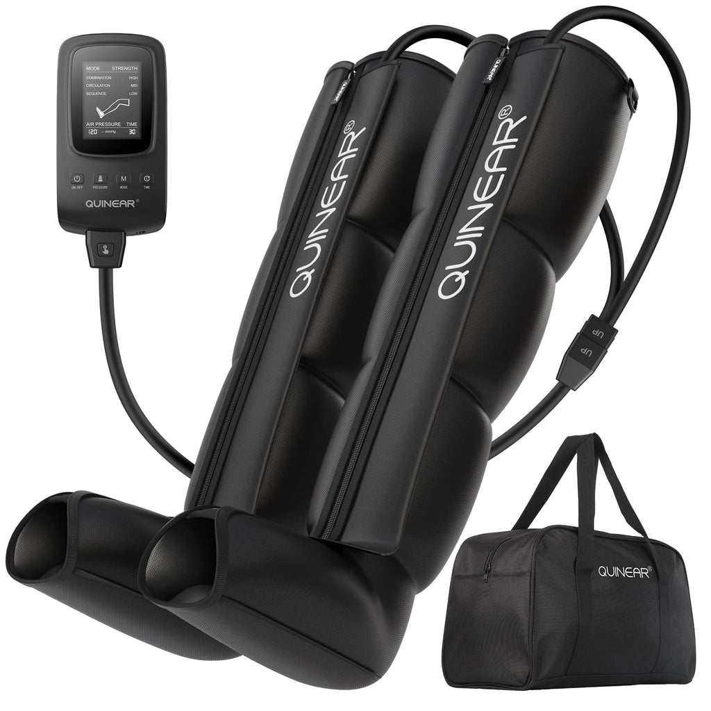 QUINEAR Air Compression Recovery System, Professional Sequential Device for Massage Therapy, Foot and Leg Recovery Boots to Improve Circulation for Athletes, FSA-HSA Eligible (Small)