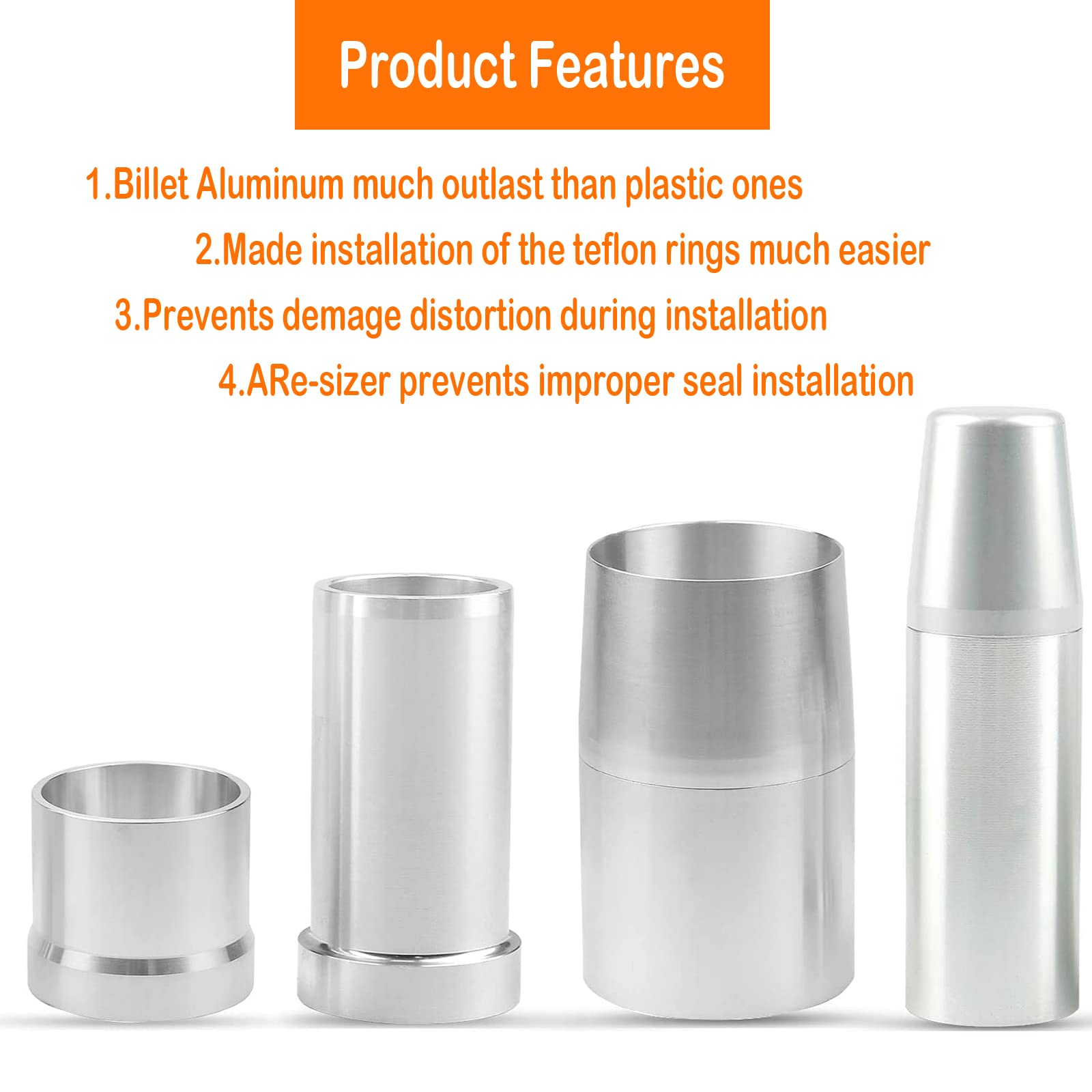 Turbine & Stator Shaft Teflon Seal Installer and Resizer Transmission Tool Set J-36418-C & ST-1503 for GM 700-R4/ 4L60/ 4L60-E/ 4L65E/ 4L70E/ 4L70L
