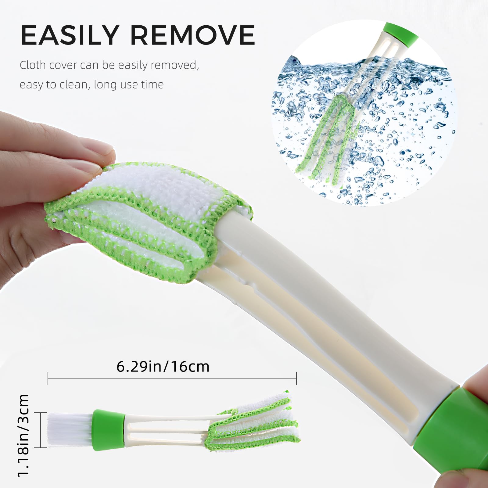 4Pcs Window Venetian Blind Cleaner Duster Tool,Washable 7 Fingers Dusting Cleaner and Air Vent Cleaner,Shutter Brush,Blinds Air Conditioner Keyboard Fan Duster Dirt Housekeeping Tool