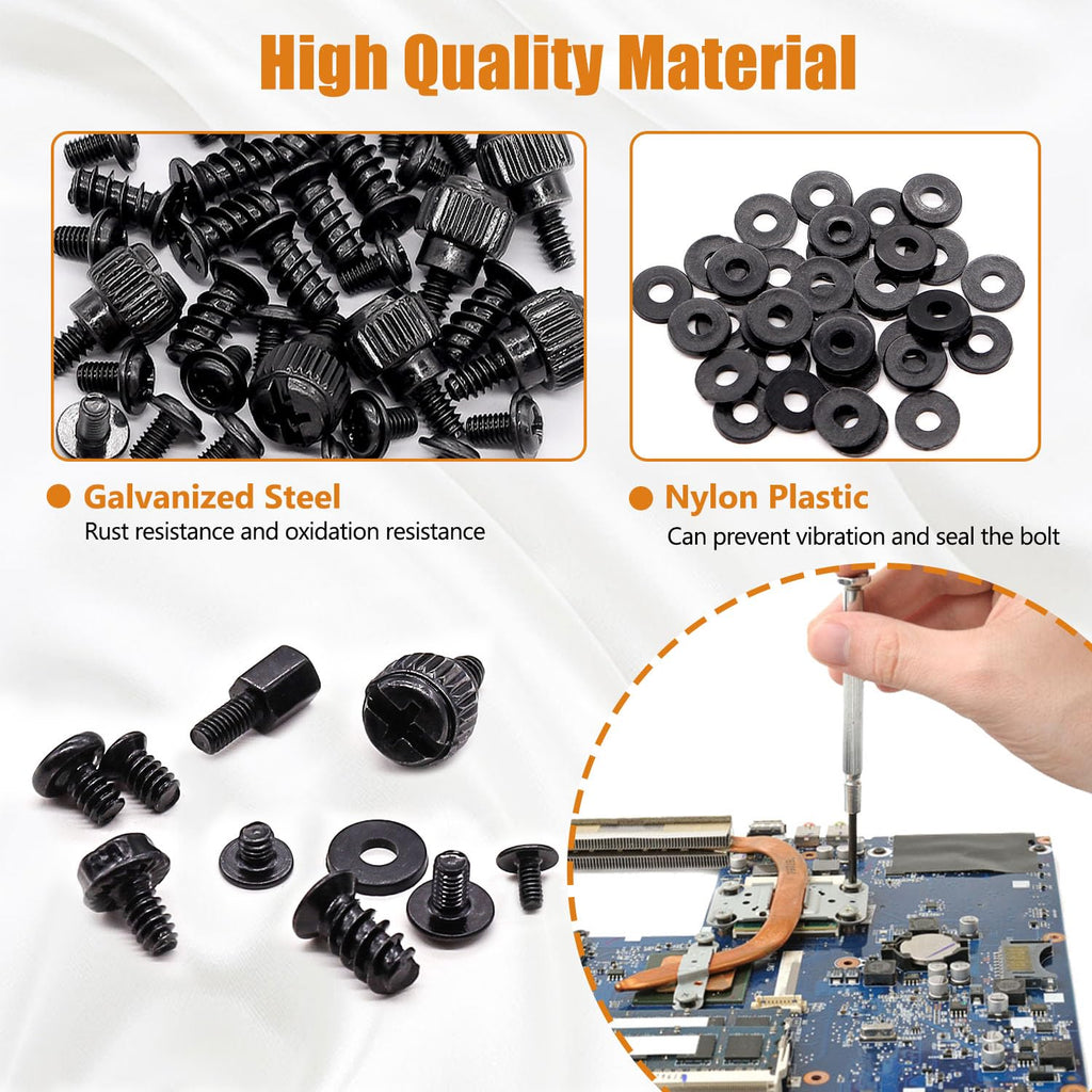 mankk 400PCS Computer Screws Motherboard Standoffs, PC Case, Fan, SSD, CD-ROM Screws for DIY PC Installation and Repair