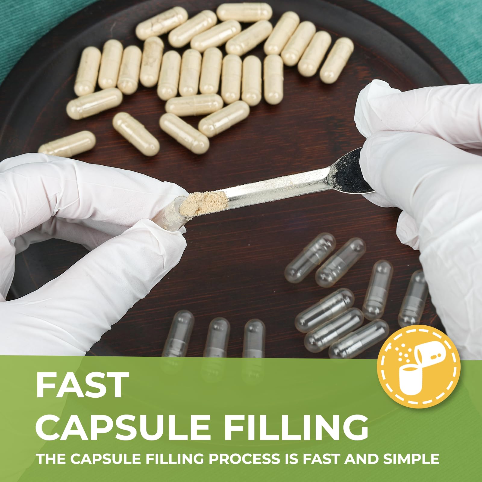 VGTPC Size 000 Empty Vegetarian Capsules, (1000 Count) Vegan Clear Fillable Veggie Pill Capsules for DIY Supplement Filling