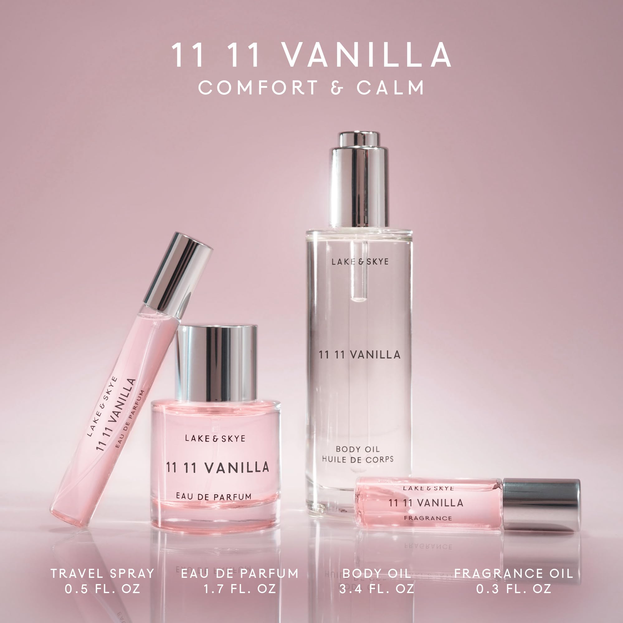 Lake & Skye 11 11 Vanilla Body Oil, 100mL, Subtle Musk & Vanilla Scent, Hydrating All-Over Moisturizer with Almond Oil, Vitamin E, Paraben-Free, Vegan, Nourishes & Softens Dry Skin