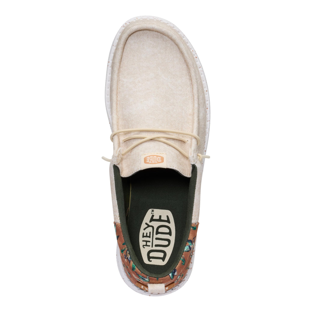 HEYDUDE Wally Funk Duck Print Wood Ash/Multi 11, Mens Shoes, Slip-on Loafers, Comfortable & Light-Weight