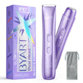 Bikini Trimmer for Women Dual Head – IPX7 Waterproof & Painless Electric Razor for Pubic Hair, Face, Legs, Underarms – Portable Cordless Shaver with Clipper Combs, Teen Girl Gifts Trendy Stuff, Purple