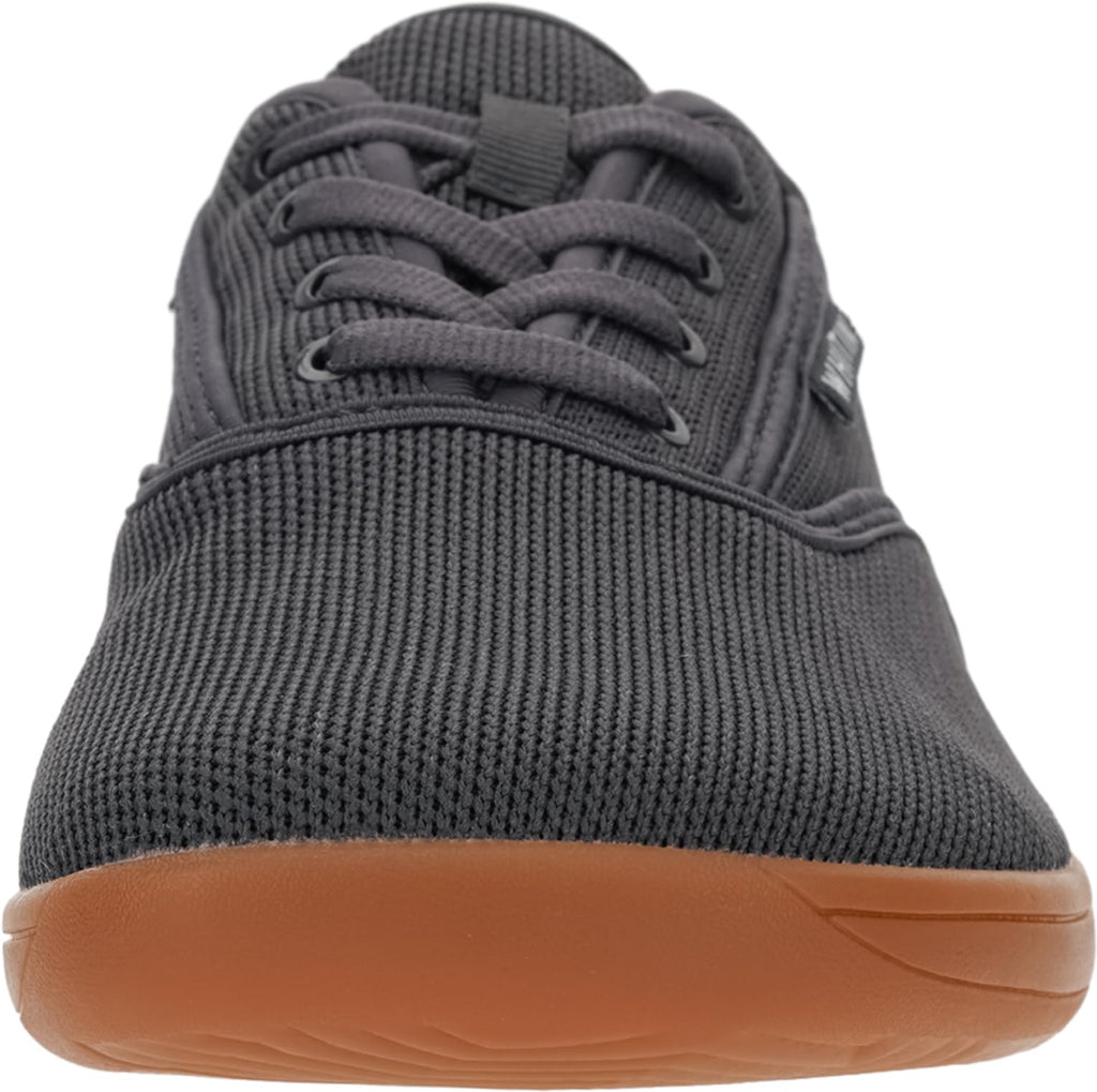 WHITIN Men's Wide Toe Box Knit Barefoot Sneakers Zero Drop Sole Minimalist Size 7 7W Minimus Casual Tennis Training Walking Shoes Grey Gum 40