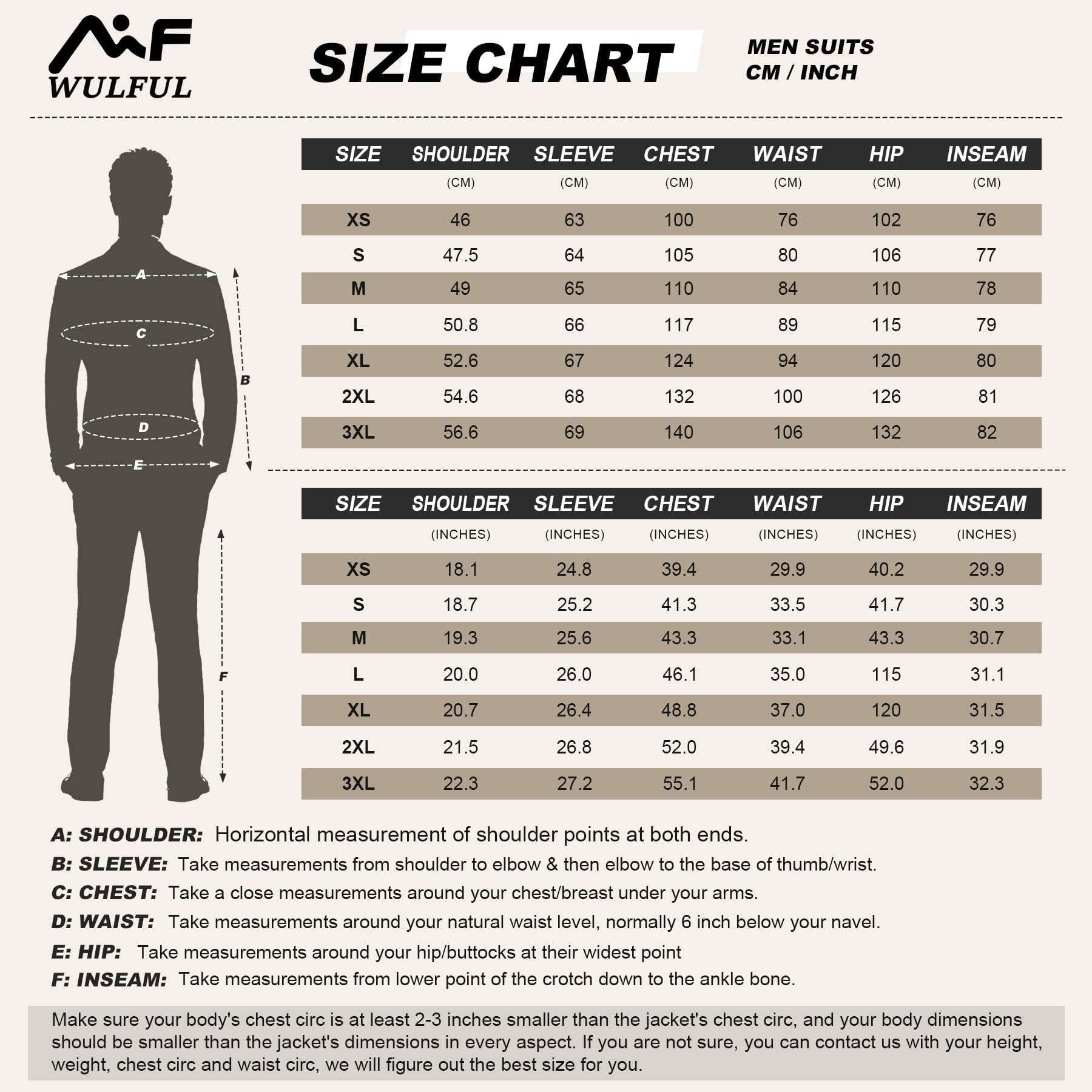 WULFUL Men's 3 Piece Suits Slim Fit Tuxedo Suit Set One Button Shawl Lapel Blazer Jacket Vest Pants Set for Prom, Business Black
