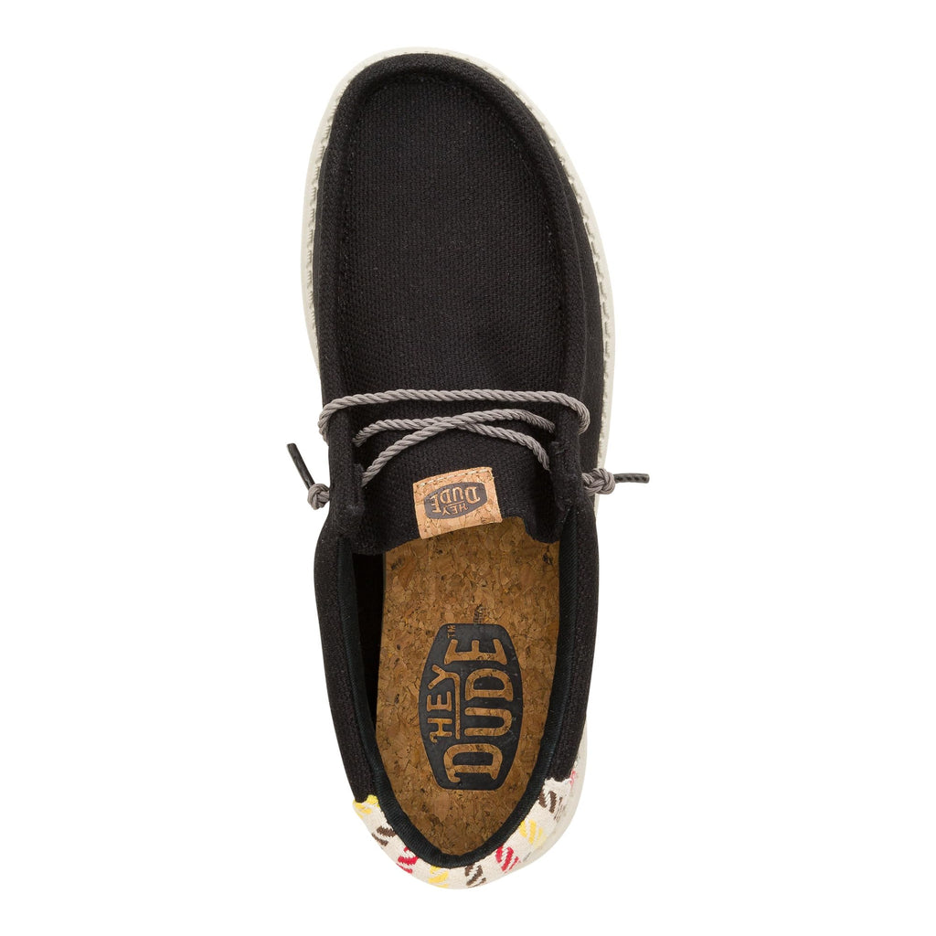HEYDUDE Wally Resort, Mens Shoes, Men's Slip-on Loafers, Comfortable & Light-Weight Black/Multi