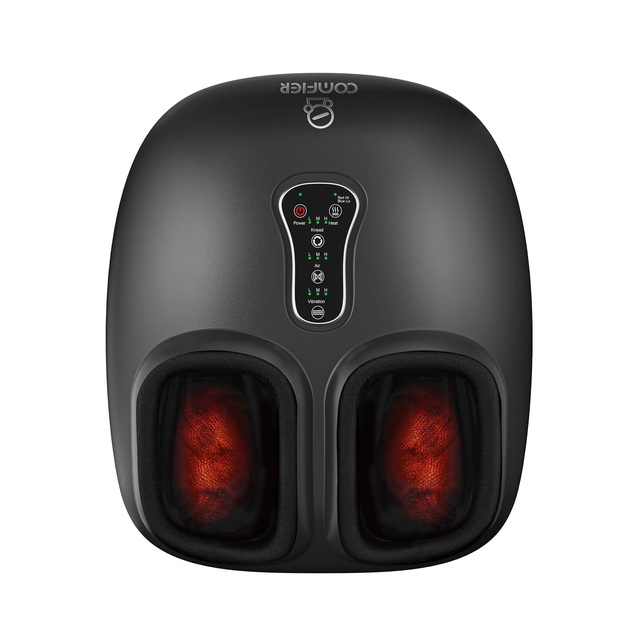 COMFIER Shiatsu Foot Massager with Heat[FSA Eligible HSA],2026 Upgraded Feet Massager Machine for Plantar Fasciitis,Neuropathy Pain with Vibration,Compression, 13In, Gifts for Women Men