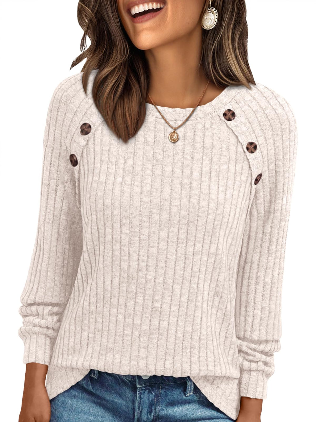 AUTOMET Womens Long Sleeve T Shirts Business Casual Tunic Work Tops Spring Plus Size Sweaters Date Night Outfits 2026 Dressy Blouses Apricot XL