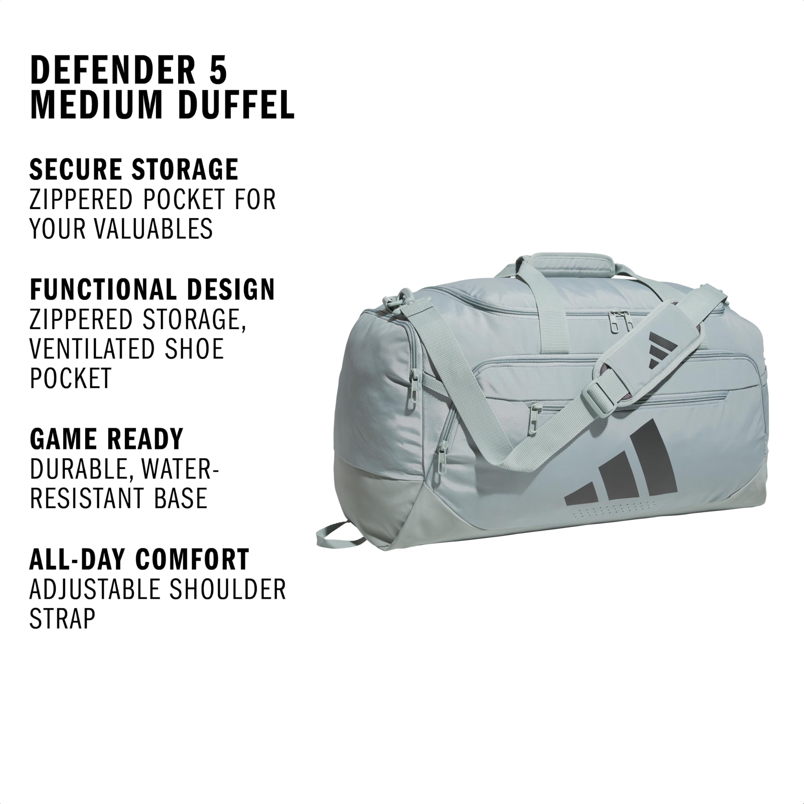 adidas Defender 5 Duffel Bag for Sports, Gym and Travel
