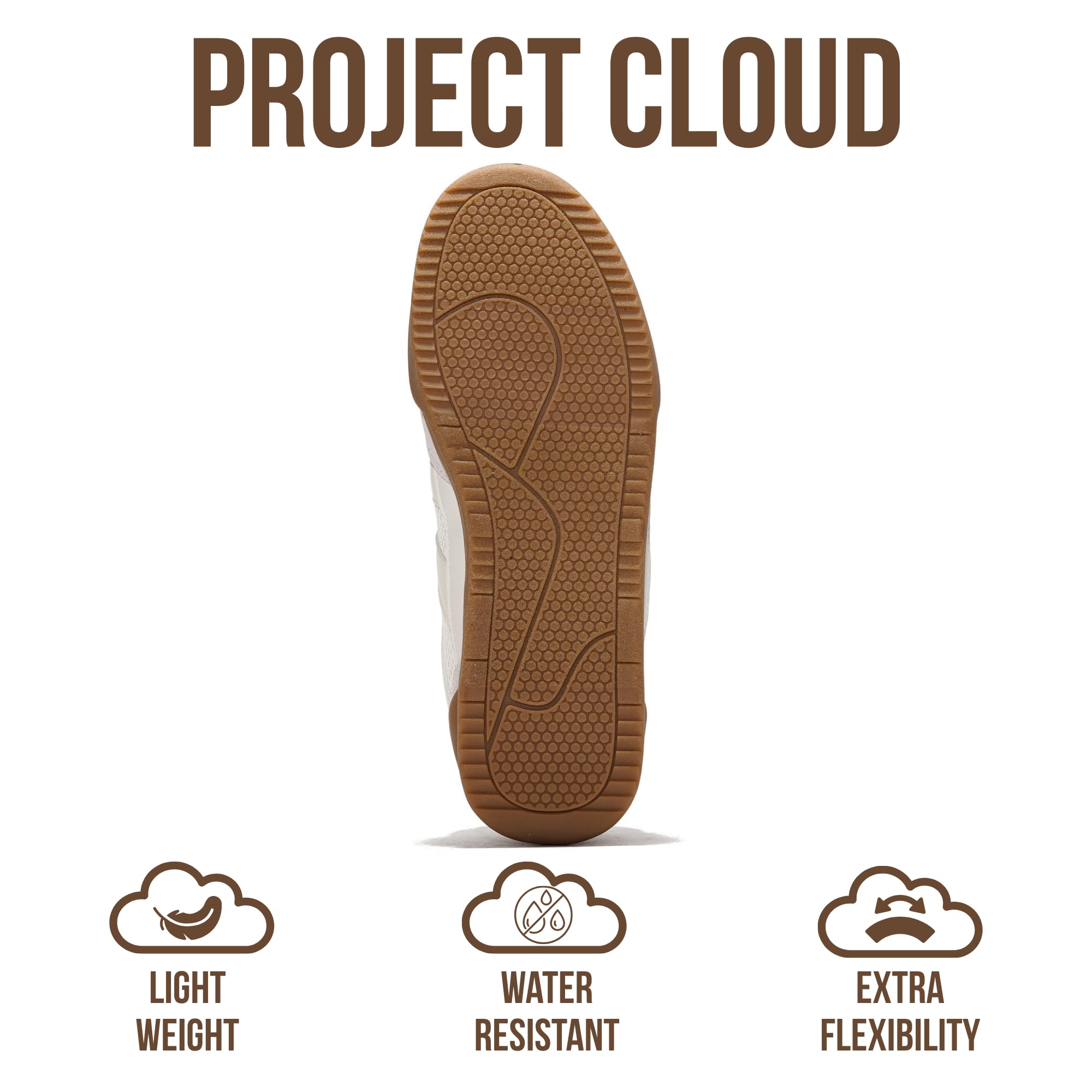 Project Cloud 100% Genuine Leather Casual Sneakers for Women - Memory Foam Insoles - Womens Shoes & Lightweight Women's Fashion Sneakers - Slip On Shoes for Women Footwear (Verdy, Whit, 8) White