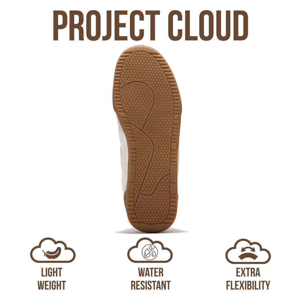 Project Cloud 100% Genuine Leather Casual Sneakers for Women - Memory Foam Insoles - Womens Shoes & Lightweight Women's Fashion Sneakers - Slip On Shoes for Women Footwear (Verdy, Whit, 7) White