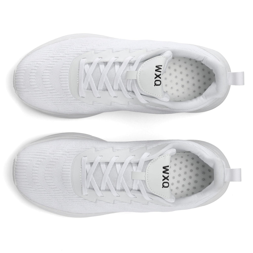 WXQ Men's Casual Walking Shoes Lightweight Breathable Comfortable Non Slip Running Shoes Tennis Workout Athletic Fashion Sneakers White Size 10