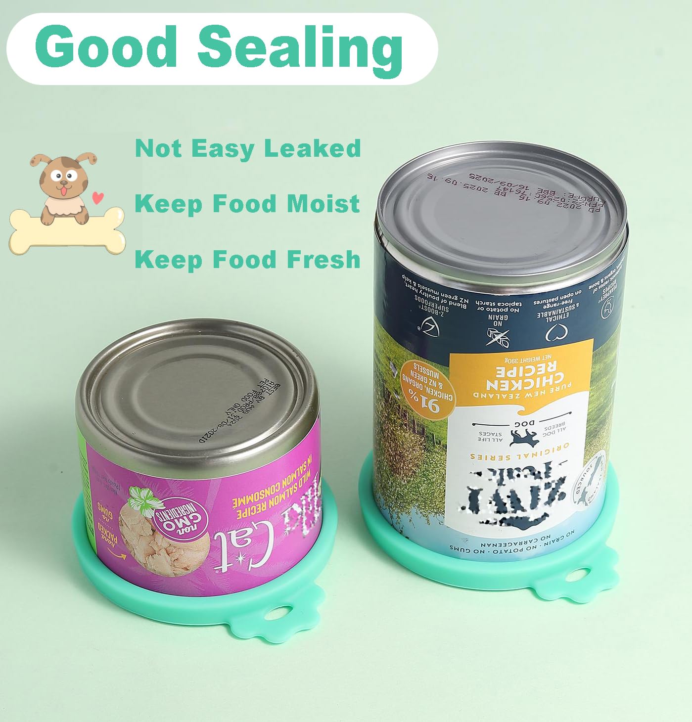 COMTIM Can Covers for Dog Food Cans, Silicone Pet Dog Food Can Covers Lids for 13 oz 12.5 oz 13.5 oz Cans...or Cat Food Cans 6 oz, Reusable Can Toppers Can Saver Covers for Canned Goods