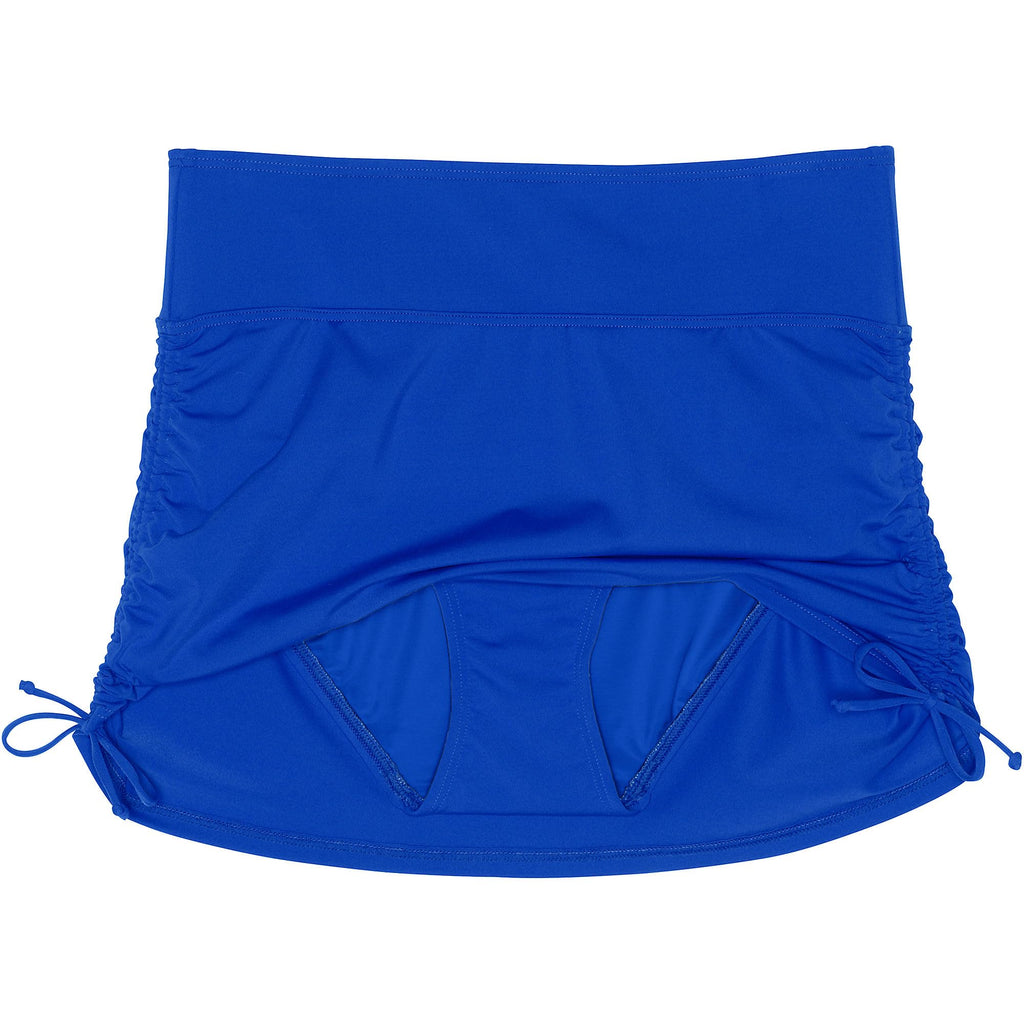 Lands' End Womens Chlorine Resistant Adjustable Swim Skirt Control Electric Blue Regular 4