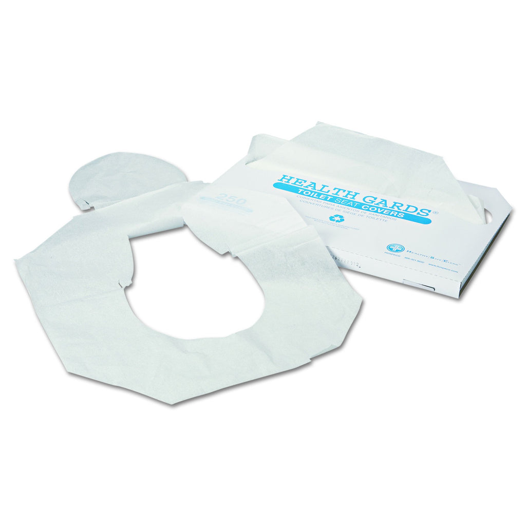 Health Gards - HOSHG1000 HOSPECO HG1000 Toilet Seat Covers, Half-Fold, White, Pack of 250 (Case of 4)