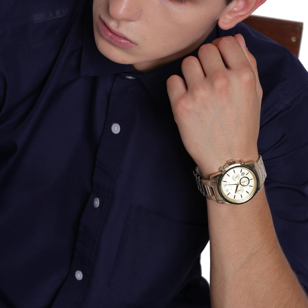 Armani Exchange A|X Chronograph Gold-Tone Stainless Steel Watch for Men