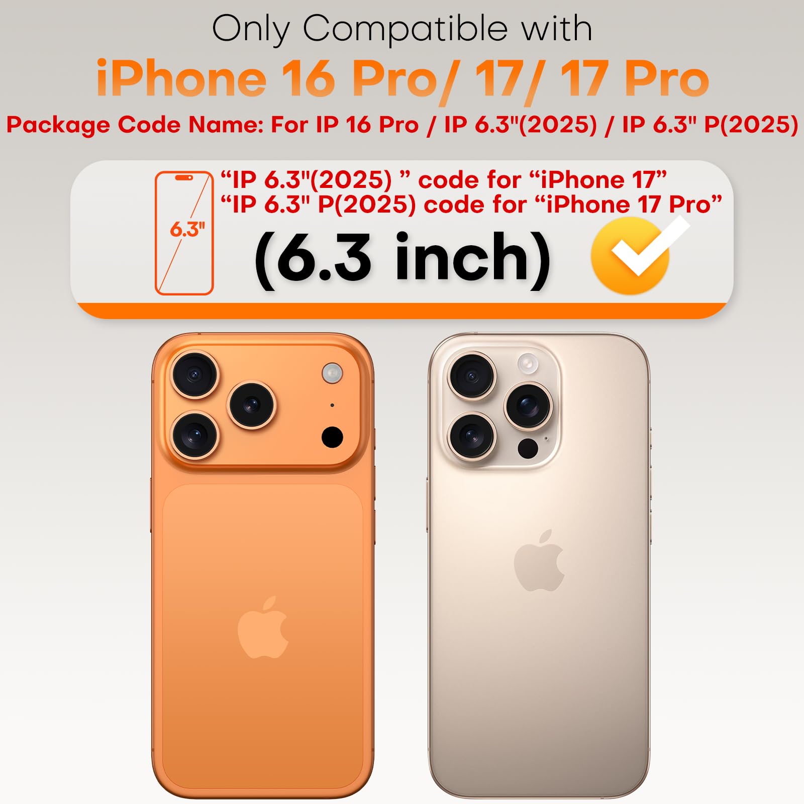 TOCOL for iPhone 17 Screen Protector 6.3 inch 9H Hardness Military Grade Shatterproof HD Tempered Glass for Full Coverage Protection 2 Pack
