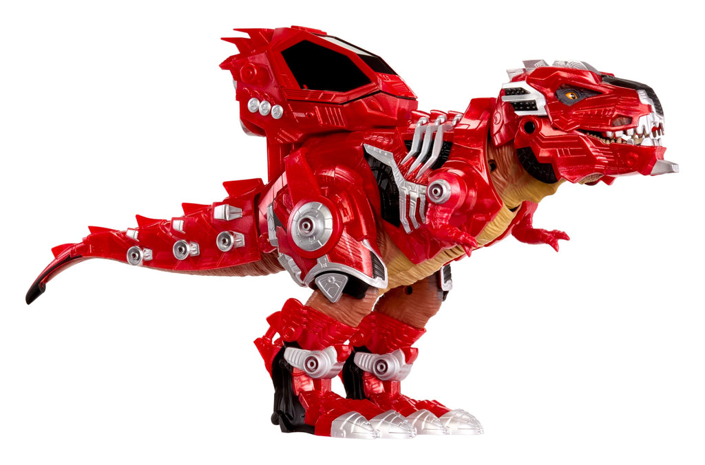 Armorsaurs Armor-Up T-Rex Dinosaur Ajax Toy Figure with 7 Removable Armor Pieces, Tail-Triggered Chomp, Pilot Pod Compatible, 8.7" Hx17.9 L, Kids, Boys, Girls, Ages 6+