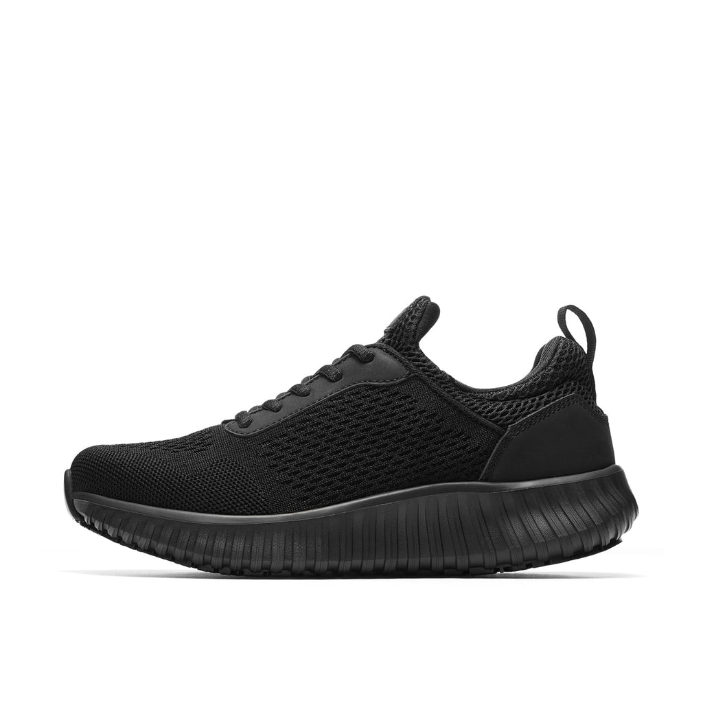 Bruno Marc Women's Non Slip Work Shoes Walking Black & Lightweight Food Service Chef Kitchen Restaurant Resistant Sneakers,Size 8,All Black,BWUMFO2501