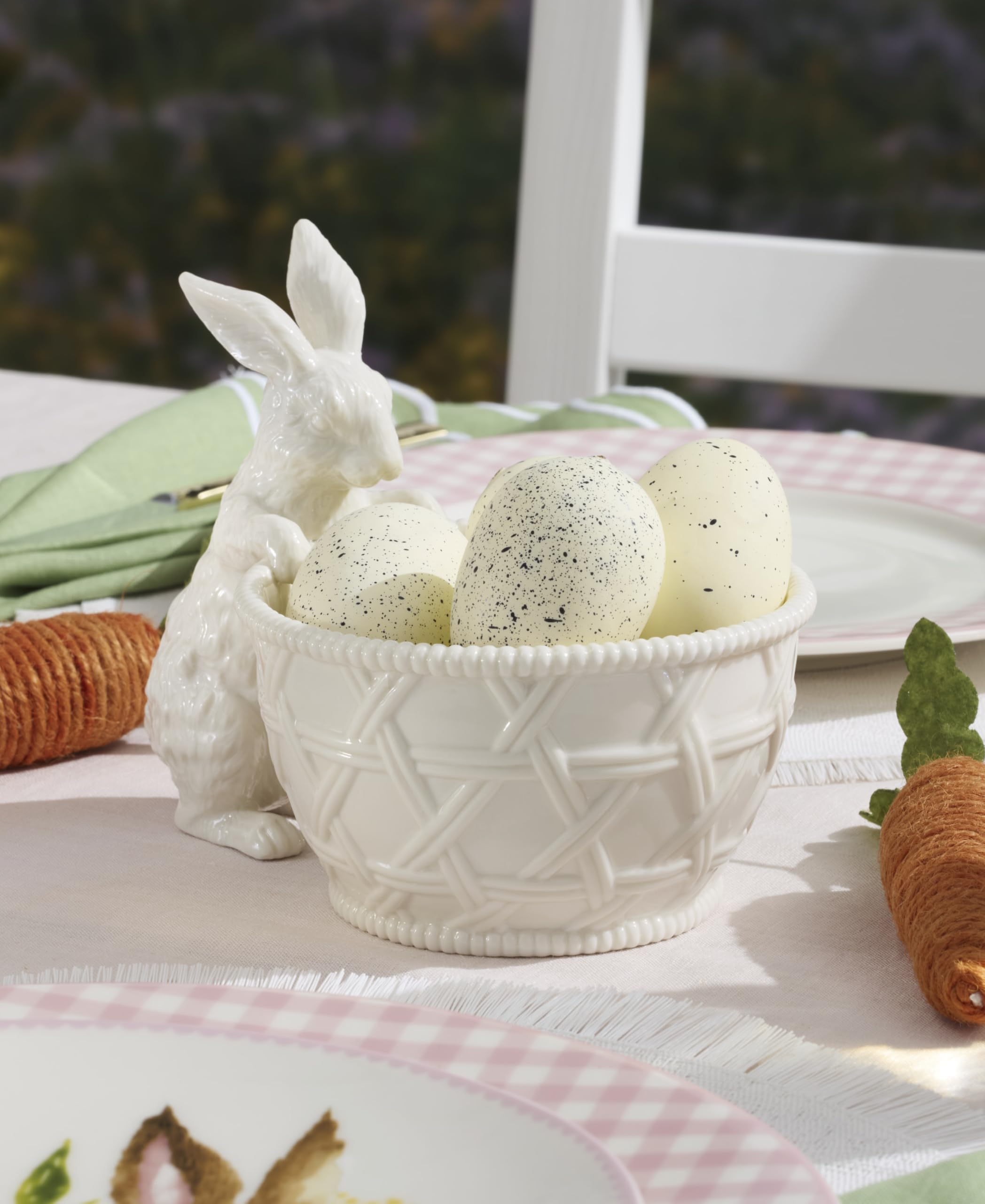 Lenox 897157 Wicker Creek Bunny Candy Dish, Easter Serveware