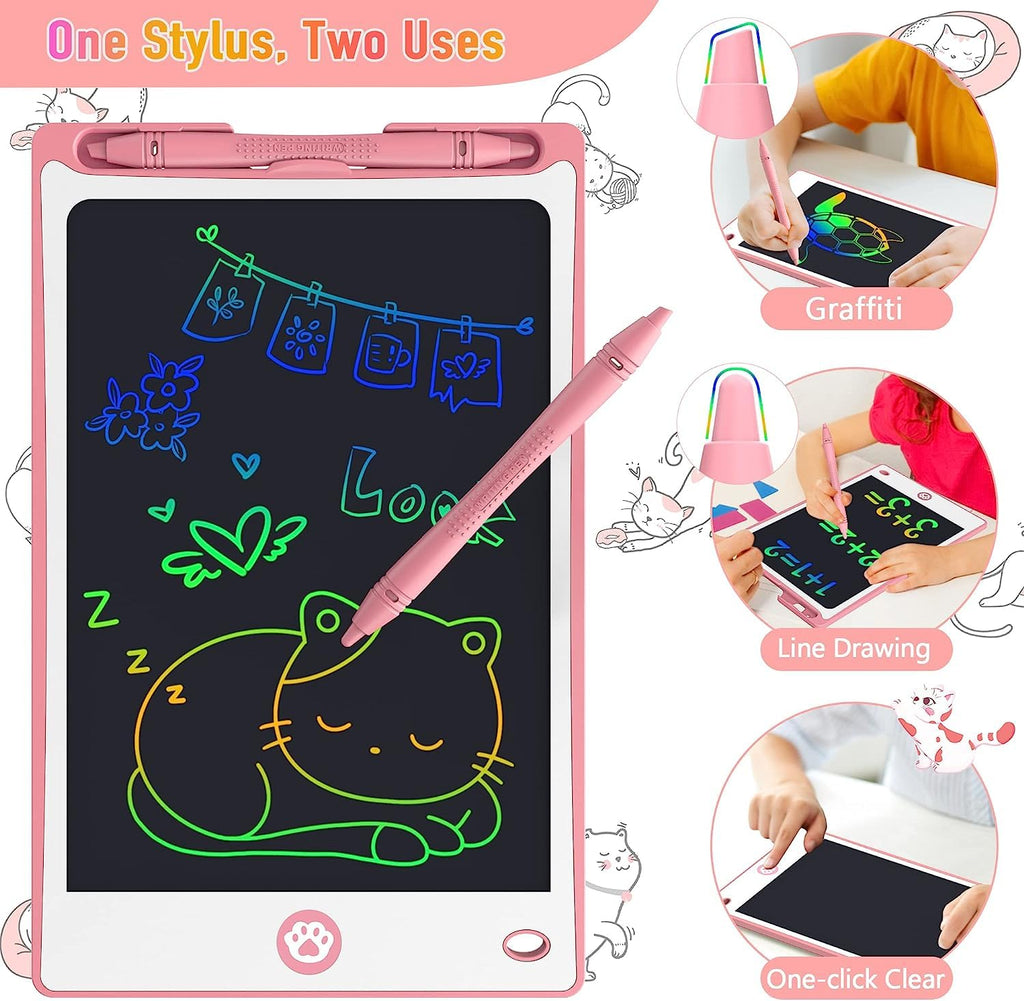 Hockvill LCD Writing Tablet for Kids 8.8 Inch, Toys for Girls Boys Drawing Pad for 3 4 5 6 7 Year Old Kids Toys, Children Gift Easter Basket Stuffer for Kids Toddler Doodle Board Travel Essentials