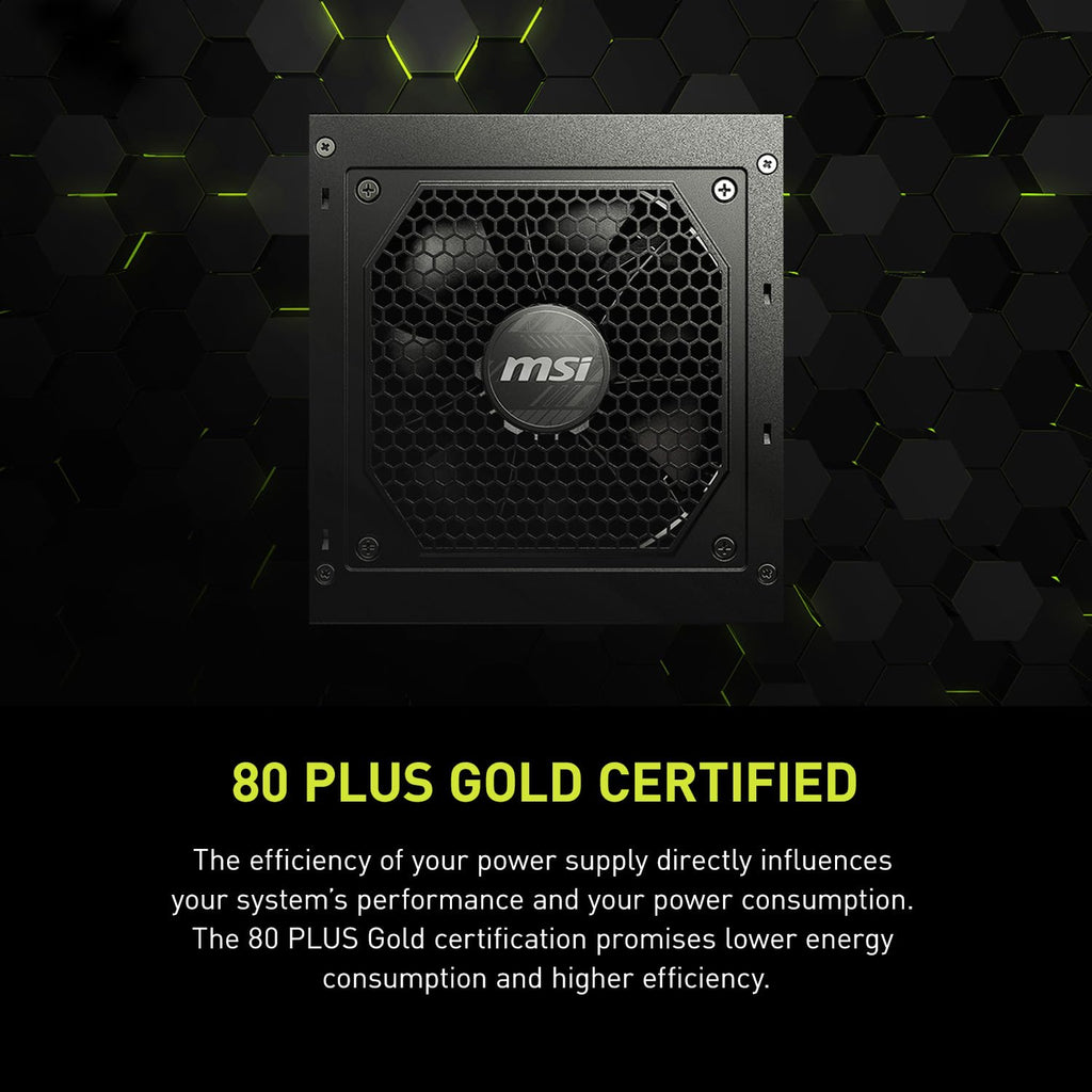 MSI MAG A850GL PCIE5, Fully Modular Compact Gaming 850W Power Supply, 80+ Gold, ATX 3.1 & PCIe 5.1 Ready, Native Dual-Color 12V-2x6 Cable, 10 Year Warranty