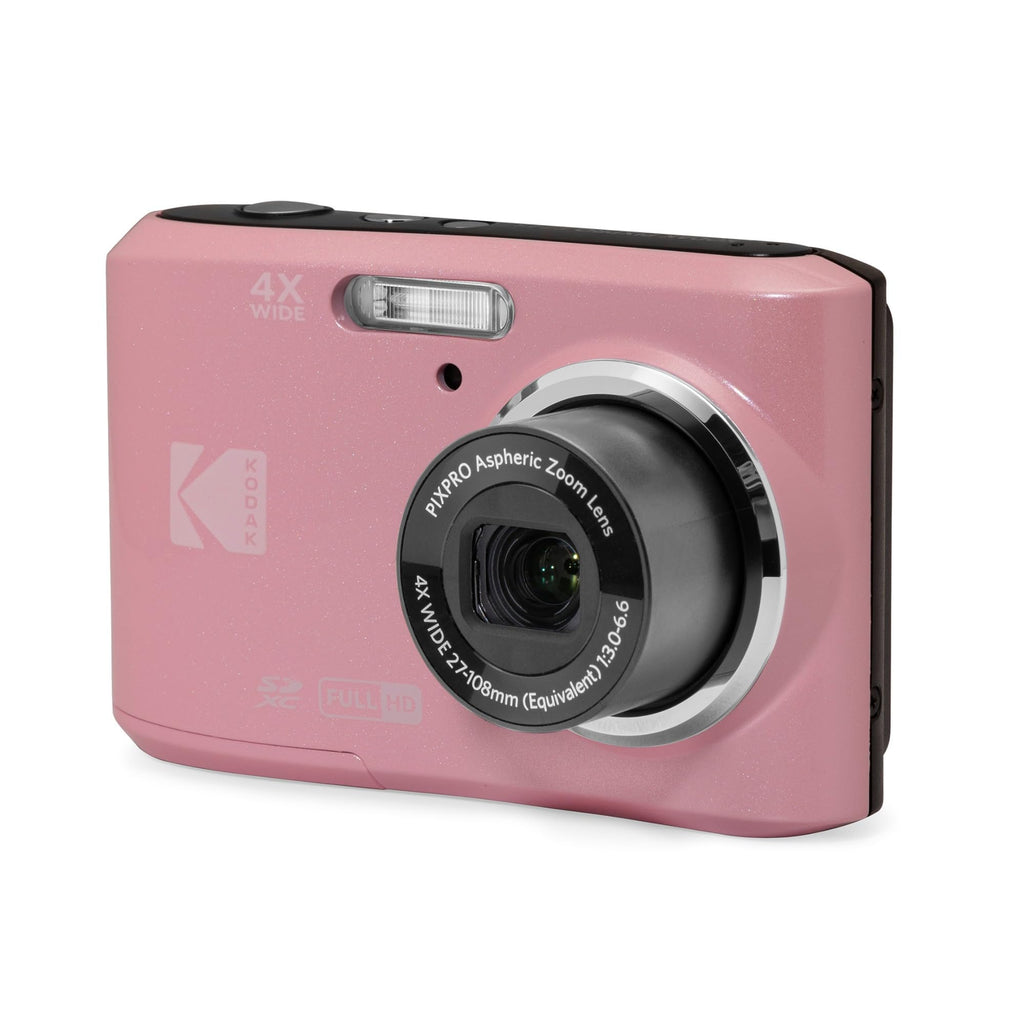 Kodak PIXPRO FZ45 16MP Point and Shoot Digital Camera with 4X Optical Zoom - Compact 27mm Wide Angle Lens for Clear Photos - 2.7 Inch LCD Screen for Families and Travelers - Pink